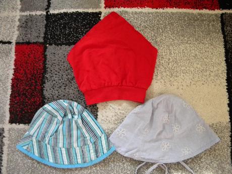 Letní kloboučky a šátek vel. 80-86, 80