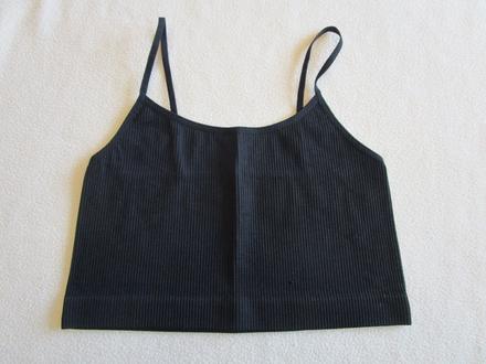 Jako nový černý krátký top - crop top, vel. m, primark,m