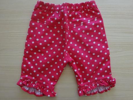 Tříčtvrťáky červené s puntíky, vel. 86, h&m,86