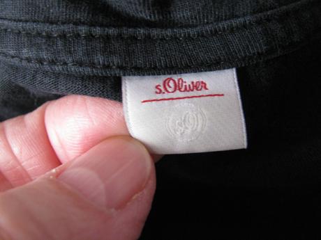 Černé pružné bavlněné tričko s.oliver, s.oliver,38