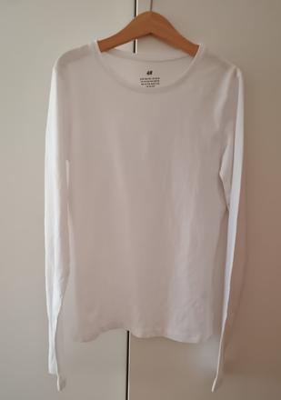 Bílé tričko zn.h&m  vel.146/152- jako nové, h&m,146