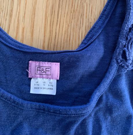 Tílko & tričko modré f&f vel. 134/140, f&f,134