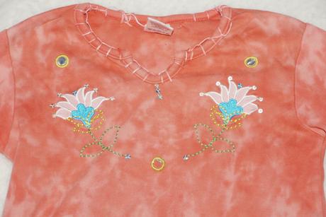 Batikovane tricko s asymetrickym strihem, palomino,110