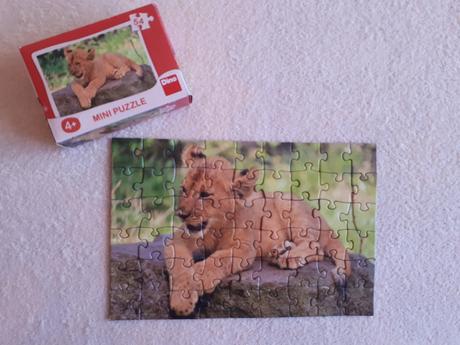 Mini puzzle zvířátka - lvíček, lev, 54dílků,