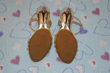 Zlaté společenské boty na podpatku, 36