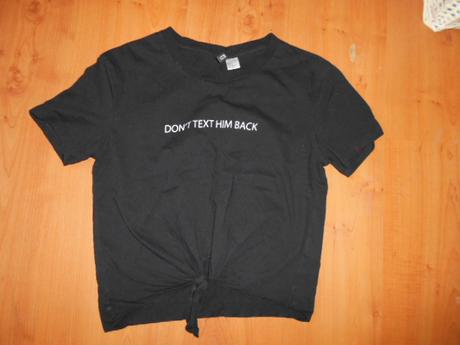 Černé triko-top vel. s, h&m,s