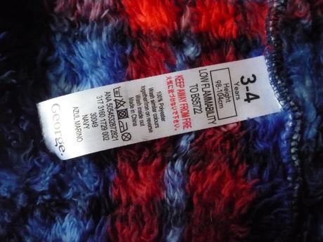 Chlupatý kostkovaný župan, george,104