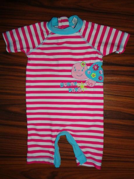 Luxusní pruhovaný plavkový overal s želvičkou, topolino,80
