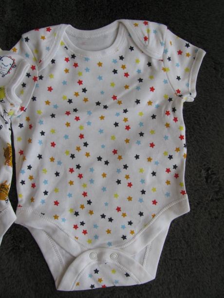 Kojenecké bavlněné body s obrázky-2ks, primark,62