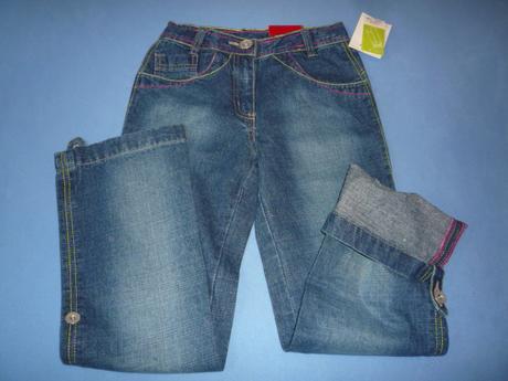 Džíny s regulací v pase vel. 140, 140