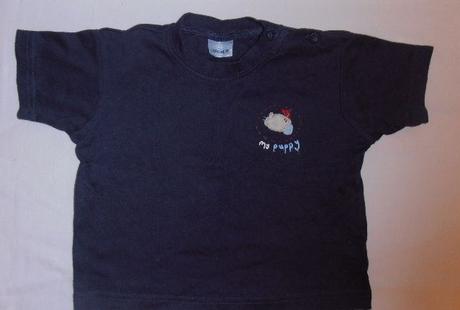 K32. tričko+nápis "moje štěně" 9-12 měs., cherokee,80