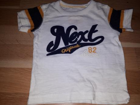 Bílé tričko s nápisem, next,68