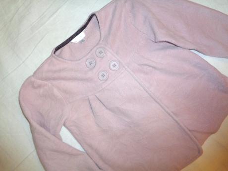 Nádherný starorůžový flízový kabátek, 98