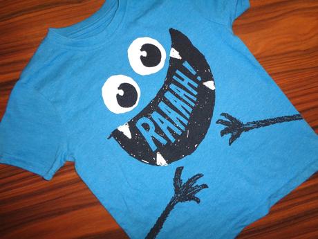 Super tyrkysové tričko s příšerkou, primark,104