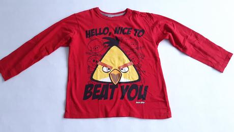 Červené triko angry birds 140, primark,140