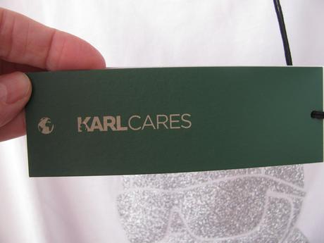 Bavlněné bílé tričko s potiskem karl lagerfeld, xl