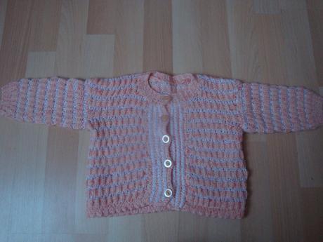 Svetr ručně pletený - lososový, 92