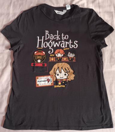 Dívčí triko šedé harry potter krátký rukáv h&m, h&m,170