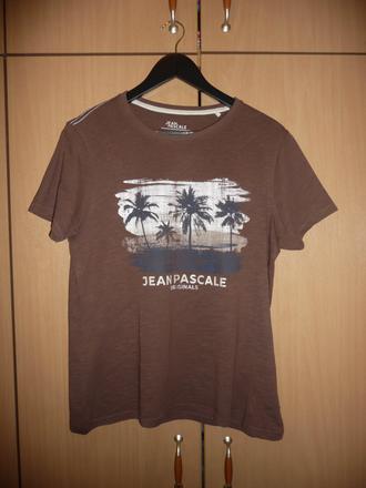 Hnědé pánské triko jean pascale vel.s, s