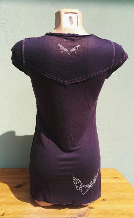 Dlouhý zdobený top tričko bik bok - vel.m, m