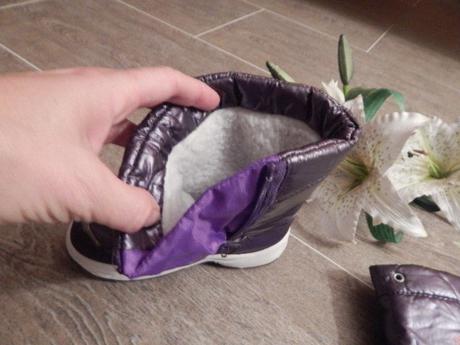 Fialove zimní botky na zips, 30