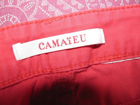 Dámské korálové bavlněné kraťasy, camaieu,m