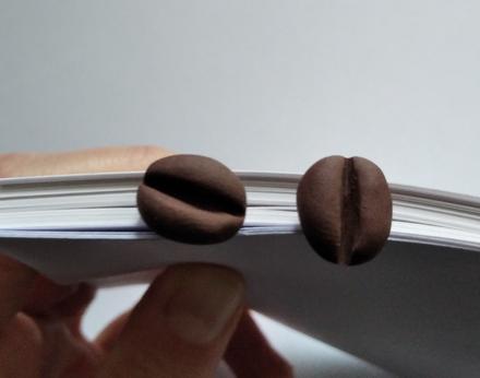 Naušnice kávová zrna handmade, 