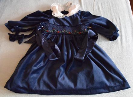 Sametové šatičky s čelenkou, 98