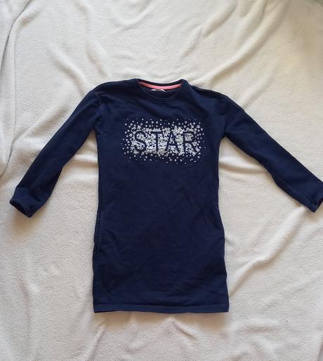 Tunika - mikinové šaty, 134