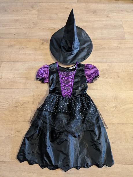 Karnevalový kostým čarodějnice vel. 140, 