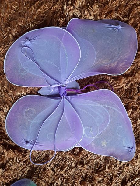 Křídla fialová ke kostýmu na záda, 