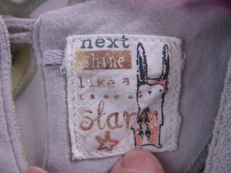 Bavlněné šedé dívčí šaty s kolovou sukní next, next,116