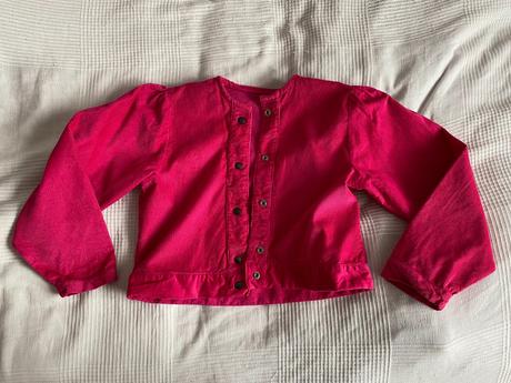 Růžová dívčí bundička/krátké sako vel. s/m/11 let, s