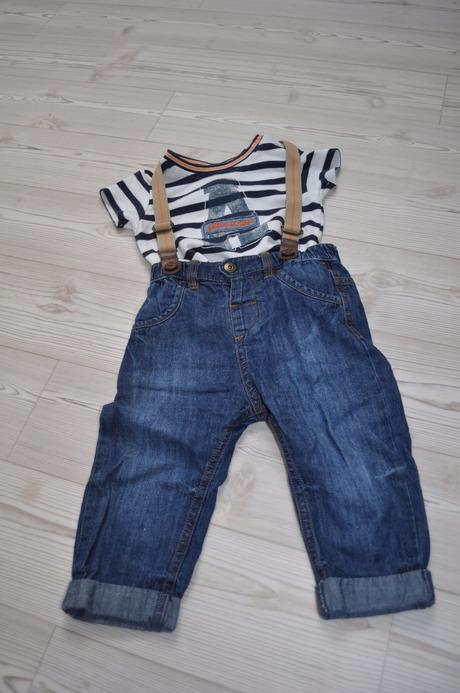 Chlapecký set - džíny+body, next,74