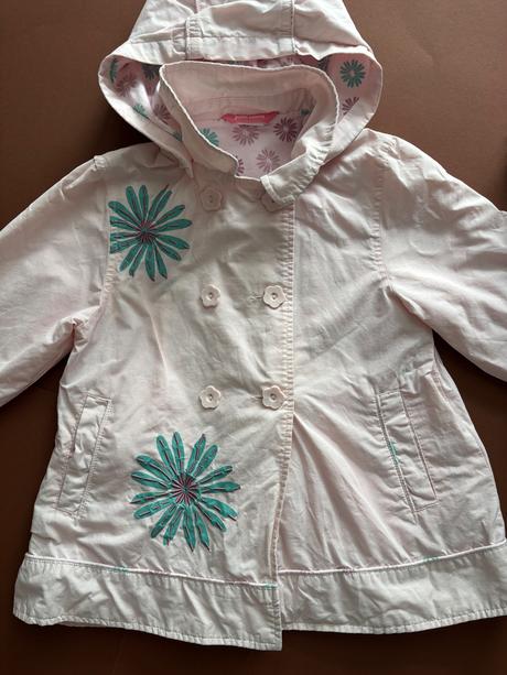 Růžový kabátek na jaro/podzim - v.4/5 let, john lewis,110