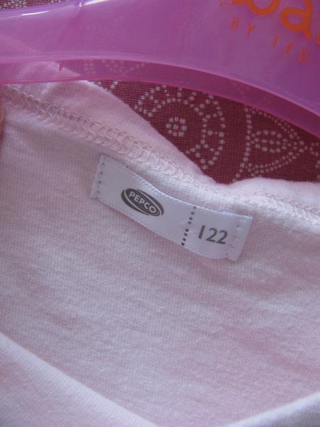 Růžové bavlněné mikinové šaty s motýlky, pepco,122