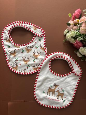 Vánoční bryndáky 2 ks,