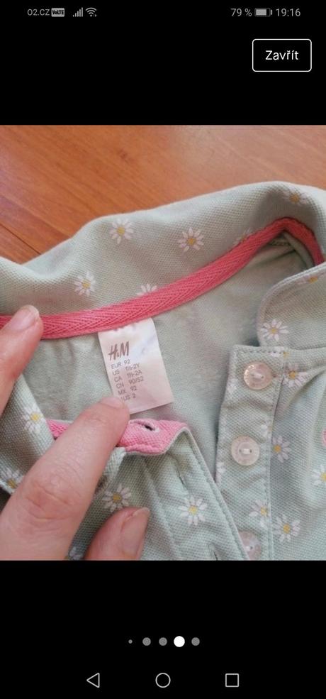 Dětské tričko s květinami, h&m, h&m,92