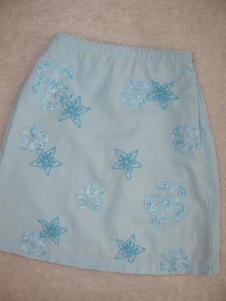 Krásná světle modrá letní sukně next, next,110