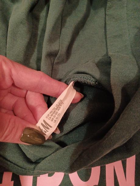 Zelený komplet h&m 146/152 džíny do zvonu a mikina, h&m,152
