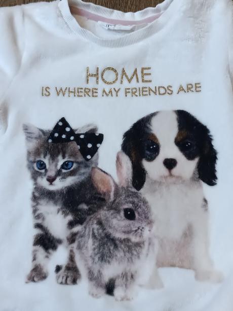 Chlupatá mikča se zvířátky h&m, vel.98/104, h&m,98