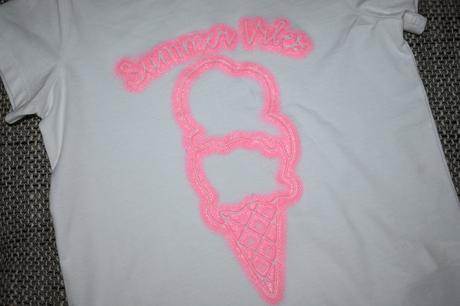 Nové triko f&f s neonovou aplikací zmrzliny, 122, f&f,122