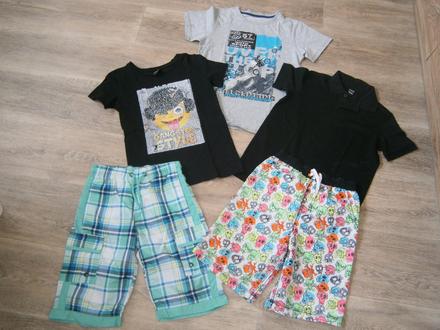 Trika a plavkové kraťasy vel. 134/140, 134