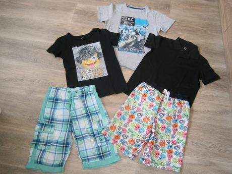 Trika a plavkové kraťasy vel. 134/140, 134