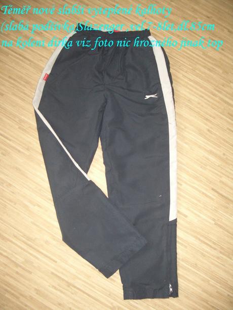 Vyteplené kalhoty 7-8let, slazenger,128