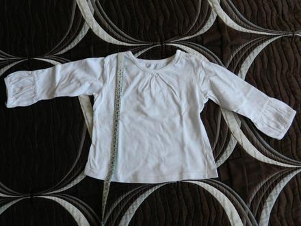 Triko dlouhý rukáv bílé, 86