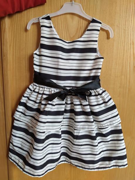 Černobílé šaty, h&m,110