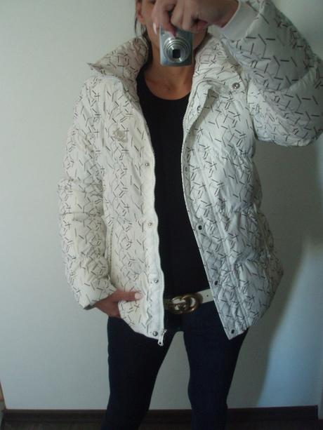 Bílá péřová bunda nike, nike,s