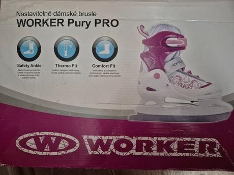 Dívčí rostoucí lední brusle worker vel. 30-33, 30