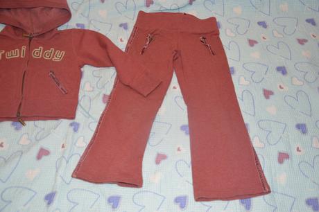 Teplejší tepláková souprava, barva světl. cihlová, 110